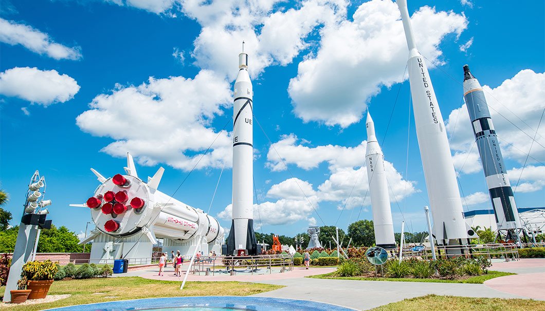 Marvel at rocket models close up when you visit the Kennedy Space Center in Titusville during you next cruise from or to Port Canaveral. Marvel at rocket models close up when you visit the Kennedy Space Center in Titusville during you next cruise from or to Port Canaveral.